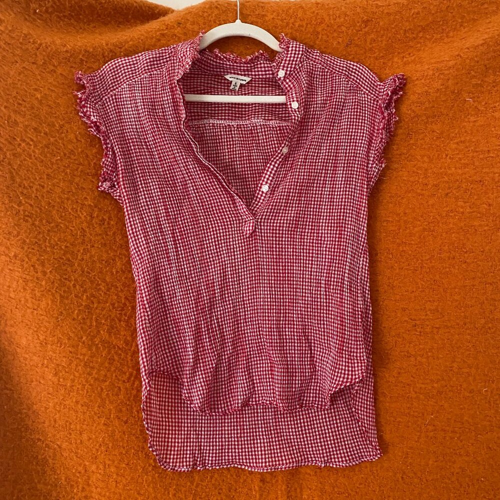 Max Studio Red and White Shirt